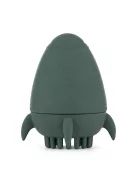 Petite&Mars Szilikon fürdőjáték kefével Splashy Rocket Misty Green 6m+