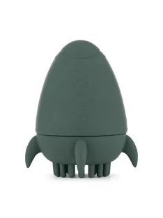   Petite&Mars Szilikon fürdőjáték kefével Splashy Rocket Misty Green 6m+