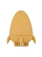 Petite&Mars Szilikon fürdőjáték kefével Splashy Rocket Intense Ochre 6m+