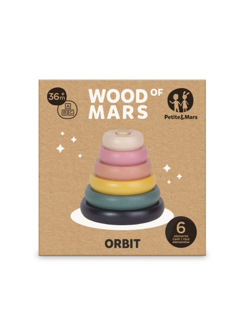 Petite&Mars Fa építőjáték, Orbit Wood of Mars, 36 hó+