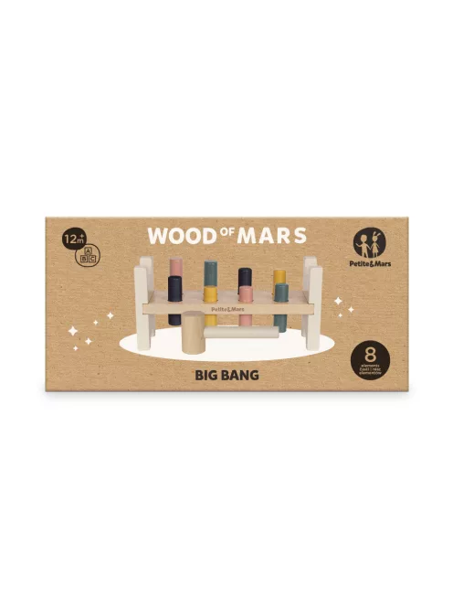 Petite&Mars Fa játék, Big Bang Wood of Mars, 12 hó+
