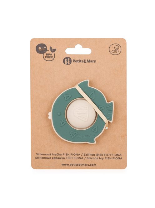 Petite&Mars Szilikon játék Fish Fiona Misty Green 6hó+