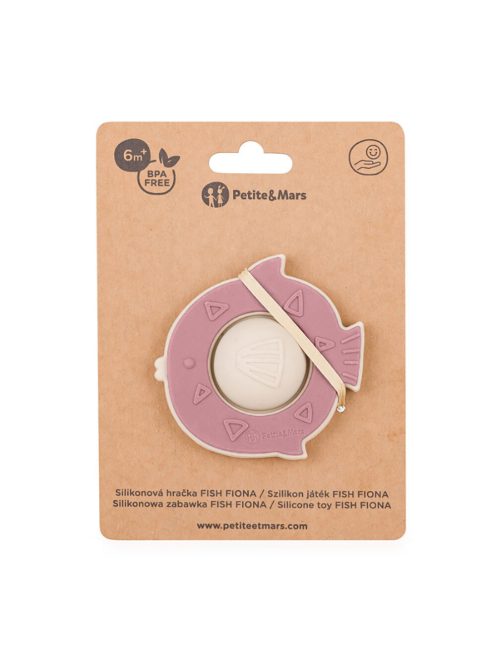 Petite&Mars Szilikon játék Fish Fiona Dusty Rose 6hó+