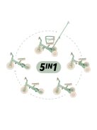 Petite&Mars Multifunkciós 5 az 1-ben Turbo tricikli – limitált Green Twist kiadás