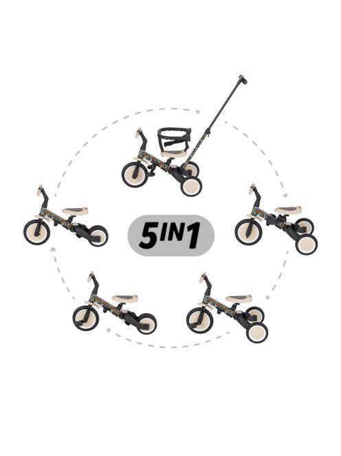 Petite&Mars Multifunkciós 5 az 1-ben Turbo tricikli – limitált City Beat kiadás