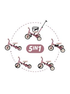 Petite&Mars Multifunkciós tricikli 5in1 Turbo - Dusty Rose