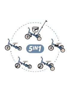Petite&Mars Multifunkciós tricikli 5in1 Turbo - Ocean Blue