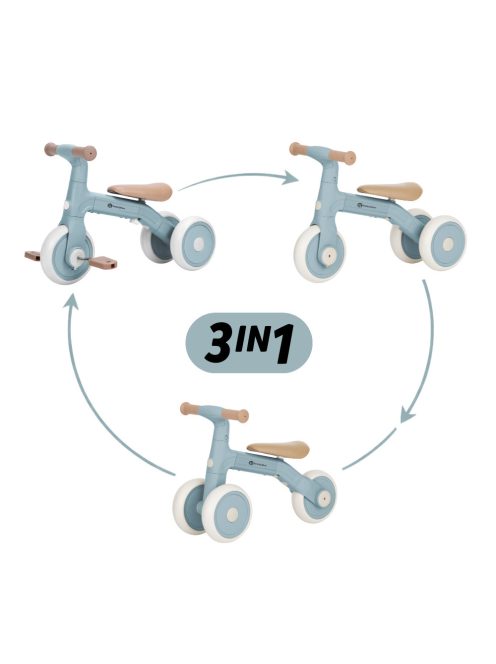 Petite&Mars Multifunkciós tricikli 3v1 Bingo Sterling Blue