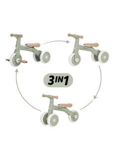 Petite&Mars Multifunkciós tricikli 3v1 Bingo Sage Leaf