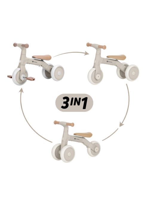 Petite&Mars Multifunkciós tricikli 3v1 Bingo Ivory White