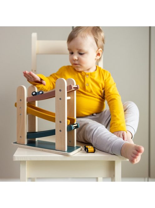 Petite&Mars Fa játék – Versenypálya Milky Way Wood of Mars 18hó+ - Cosmic Blue