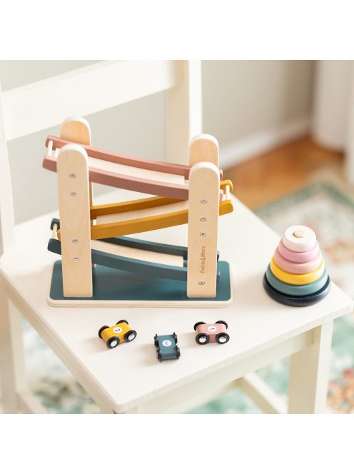 Petite&Mars Fa játék – Versenypálya Milky Way Wood of Mars 18hó+ - Cosmic Blue