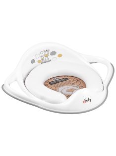 Maltex WC szűkítő fogantyúkkal, puha Zebra - Fehér