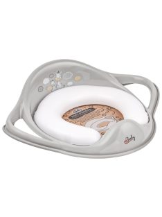 Maltex WC szűkítő fogantyúkkal, puha Zebra - Szürke