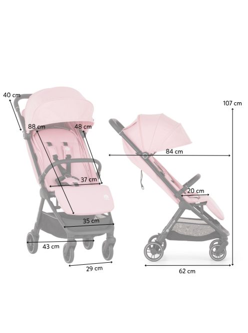 Petite&Mars Sport babakocsi Zip Silky Rose