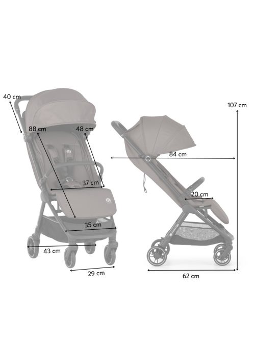 Petite&Mars Sport babakocsi Zip Creamy Cocoa