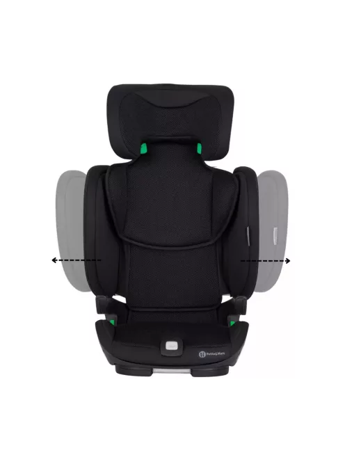 Petite&Mars Elite Fix Pro Air i-Size autósülés 100-150 cm (15-36kg) - Coal Black