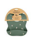 Petite&Mars Szilikon előke, Take&Match, 6 hó+, Green Dinos