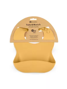   Petite&Mars Szilikon előke, Take&Match, 6 hó+, Intense Ochre