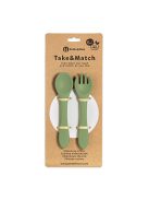 Petite&Mars Szilikon evőeszközök Take&Match Sweet Pea 6m+