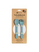 Petite&Mars Szilikon evőeszközök Take&Match Frosted Sky 6m+