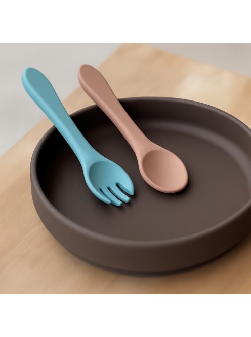 Petite&Mars Szilikon evőeszközök Take&Match Frosted Sky 6m+
