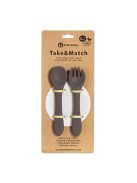 Petite&Mars Szilikon evőeszközök Take&Match Bitter Cocoa 6m+