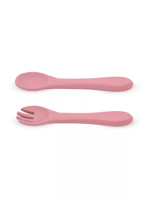 Petite&Mars Szilikon evőeszközök, TAKE&MATCH, Dusty Rose, 6 hó+