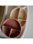 Petite&Mars Szilikon osztott tányér, kerek Take&Match Sweet Pea 6m+