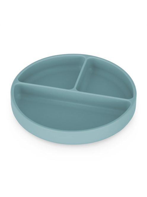 Petite&Mars Szilikon osztott tányér, kerek Take&Match Frosted Sky 6m+