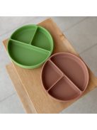 Petite&Mars Szilikon osztott tányér, kerek Take&Match Frosted Sky 6m+