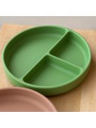 Petite&Mars Szilikon osztott tányér, kerek Take&Match Frosted Sky 6m+