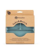 Petite&Mars Szilikon osztott tányér, kerek Take&Match Frosted Sky 6m+