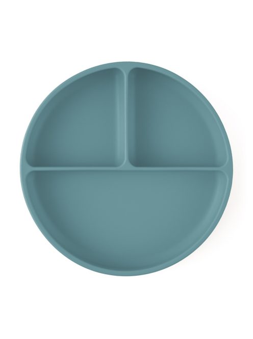 Petite&Mars Szilikon osztott tányér, kerek Take&Match Frosted Sky 6m+