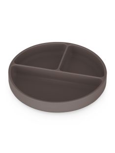   Petite&Mars Szilikon osztott tányér, kerek Take&Match Bitter Cocoa 6m+