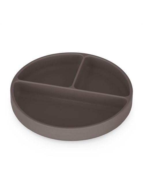 Petite&Mars Szilikon osztott tányér, kerek Take&Match Bitter Cocoa 6m+