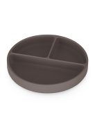 Petite&Mars Szilikon osztott tányér, kerek Take&Match Bitter Cocoa 6m+