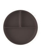 Petite&Mars Szilikon osztott tányér, kerek Take&Match Bitter Cocoa 6m+