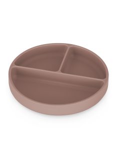   Petite&Mars Szilikon osztott tányér, kerek Take&Match Velvet Latte 6m+