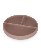 Petite&Mars Szilikon osztott tányér, kerek Take&Match Velvet Latte 6m+