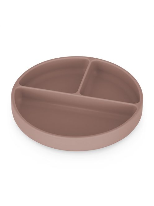 Petite&Mars Szilikon osztott tányér, kerek Take&Match Velvet Latte 6m+