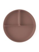 Petite&Mars Szilikon osztott tányér, kerek Take&Match Velvet Latte 6m+