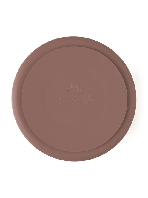 Petite&Mars Szilikon osztott tányér, kerek Take&Match Velvet Latte 6m+