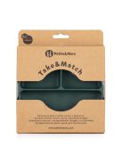 Petite&Mars Szilikon osztott kerek tányér, Take&Match, Misty Green, 6 hó+