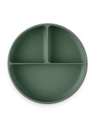 Petite&Mars Szilikon osztott kerek tányér, Take&Match, Misty Green, 6 hó+