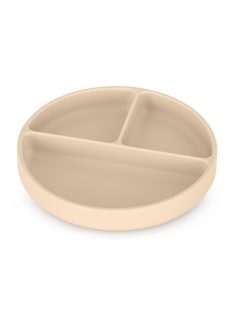   Petite&Mars Szilikon osztott kerek tányér, Take&Match, Desert Sand, 6 hó+