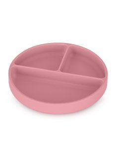   Petite&Mars Szilikon osztott kerek tányér, Take&Match, Dusty Rose, 6 hó+