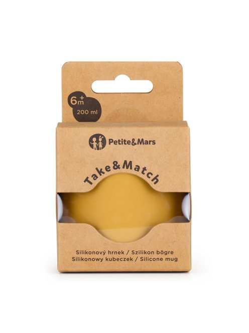 Petite & Mars Szilikon bögre Take&Match Intense Ochre 6m+