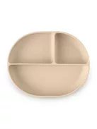 Petite&Mars Szilikon osztott ovális tányér, Take&Match, Desert Sand, 6 hó+