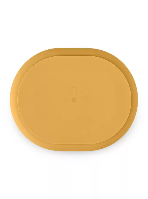 Petite&Mars Szilikon osztott ovális tányér, Take&Match, Intense Ochre, 6 hó+